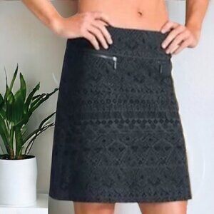 Athleta Cassava Strata Aztec Southwest Skirt Zipper Pockets Size Small